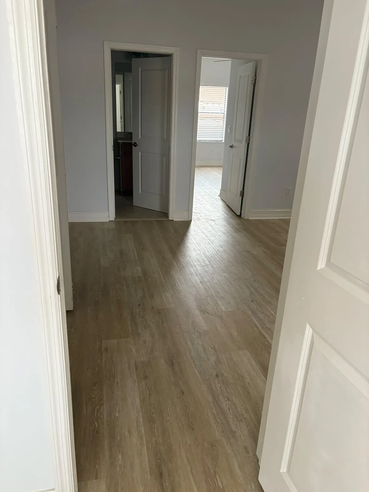 Hardwood floor in a hallway